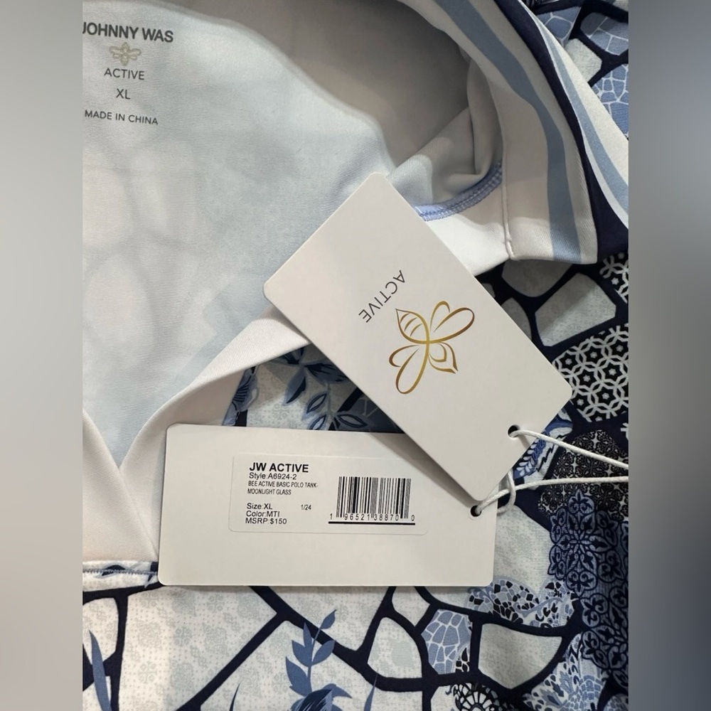 Johnny Was Jw Active Bee Active Basic Polo Tank M… - image 5